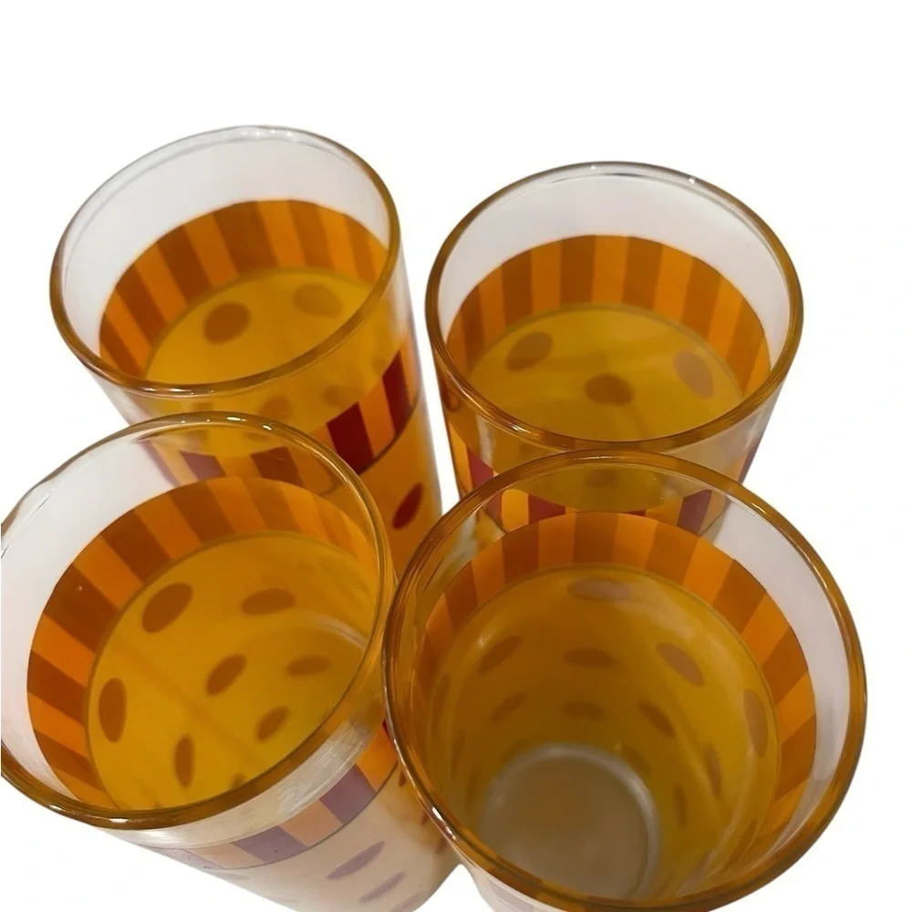 Gail Pittman Siena Tom Collin’s Tumblers Polka Dot Stripes 12 Ounce 6 1/2 in